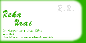 reka urai business card