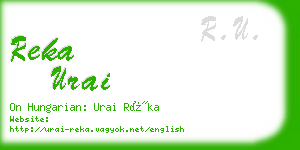 reka urai business card